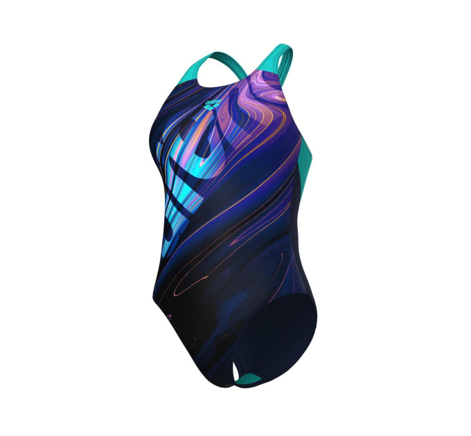 Купальник закритий для жінок Arena FLOW SWIMSUIT V BACK LB темно-синій Жін 42 008935-790 42