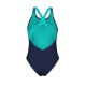 Купальник закритий для жінок Arena FLOW SWIMSUIT V BACK LB темно-синій Жін 42 008935-790 42