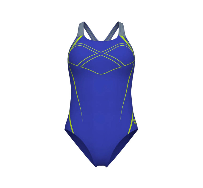 Купальник роздільний для жінок Arena GRAPHIC SWIMSUIT SWIM PRO BACK синій, жовтий Жін 42 009024-850 42