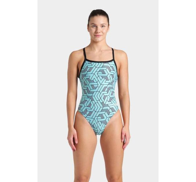 Купальник закритий для жінок Arena ESCAPE SWIMSUIT CHALLENGE BACK бірюзовий Жін 38 007739-580 38