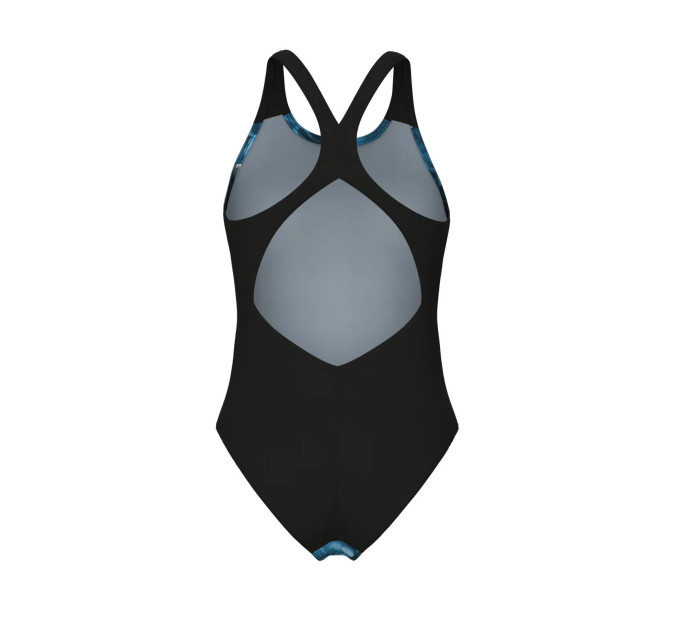 Купальник закритий для жінок Arena BLUE FLOWERS SWIMSUIT V BACK синій, чорний Жін 42 009027-850 42