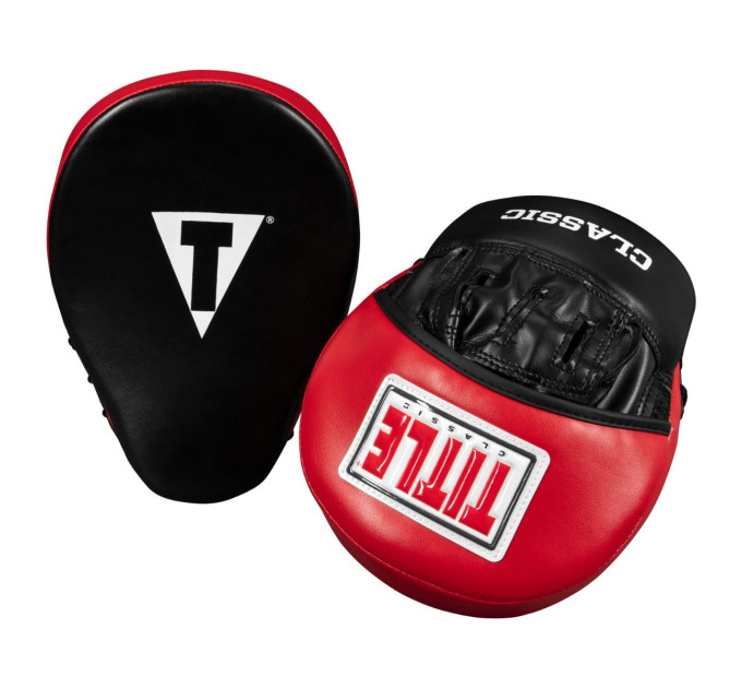 Лапи боксерські TITLE Classic Charge Punch Mitts Black/Red
