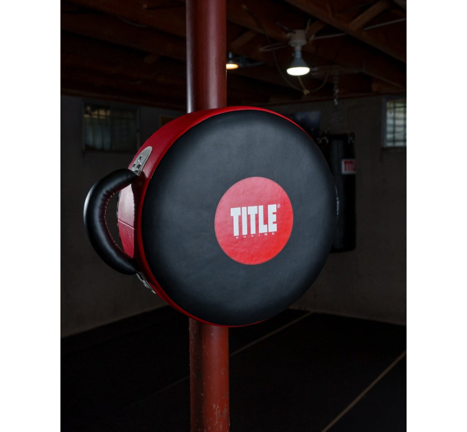Маківара кругла TITLE Boxing Wrap-Around Stationary Punch Shield Black/Red