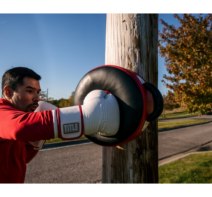 Маківара кругла TITLE Boxing Wrap-Around Stationary Punch Shield Black/Red