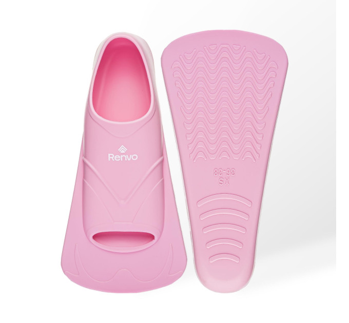 Короткі ласти для тренування в басейні Renvo Bustelo із закритою п'ятою Рожевий 34-36 (SF110-05 34-36)