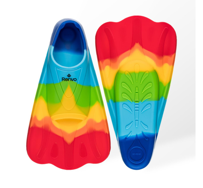 Короткі ласти для тренування в басейні Renvo Criz із закритою п'ятою Різнокольоровий 36-38 (SF120-45 36-38)