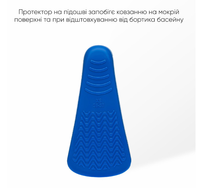 Короткі ласти для тренування в басейні Renvo Bustelo із закритою п'ятою Синій 34-36 (SF110-04 34-36)