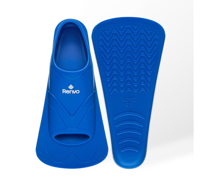Короткі ласти для тренування в басейні Renvo Bustelo із закритою п'ятою Синій 34-36 (SF110-04 34-36)