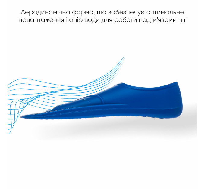 Короткі ласти для тренування в басейні Renvo Bustelo із закритою п'ятою Синій 36-38 (SF110-04 36-38)