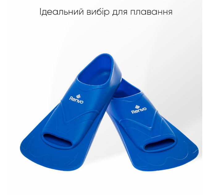 Короткі ласти для тренування в басейні Renvo Bustelo із закритою п'ятою Синій 36-38 (SF110-04 36-38)