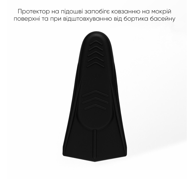 Короткі ласти для тренування в басейні Renvo Frio із закритою п'ятою Чорний 33-35 (SF100-01 33-35)