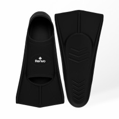 Короткі ласти для тренування в басейні Renvo Frio із закритою п'ятою Чорний 39-41 (SF100-01 39-41)