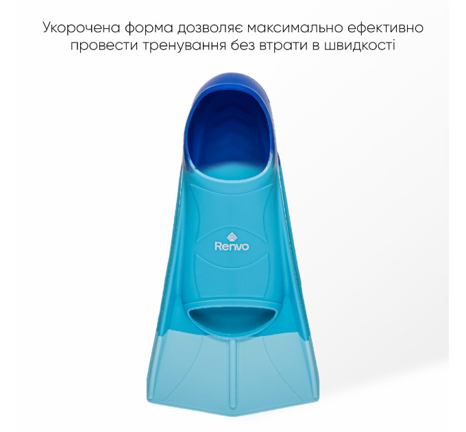 Короткі ласти для тренування в басейні Renvo Frio із закритою п'ятою Різнокольоровий 24-26 (SF100-06 24-26)