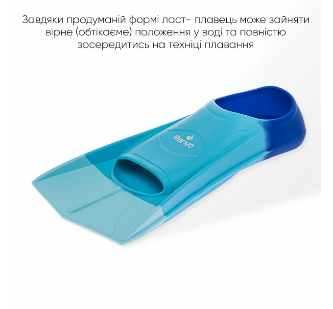 Короткі ласти для тренування в басейні Renvo Frio із закритою п'ятою Різнокольоровий 24-26 (SF100-06 24-26)