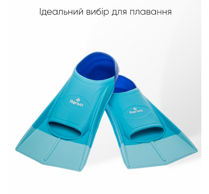 Короткі ласти для тренування в басейні Renvo Frio із закритою п'ятою Різнокольоровий 24-26 (SF100-06 24-26)