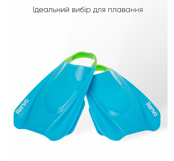 Короткі ласти для тренування в басейні Renvo Sado Pro із відкритою п'ятою Синій 36-38 (SF200-04 36-38)
