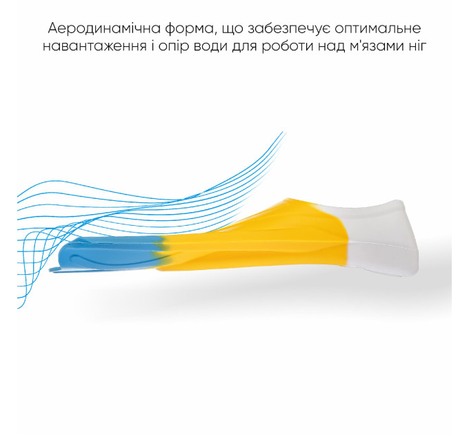 Короткі ласти для тренування в басейні Renvo Criz із закритою п'ятою Жовтий Блакитний 36-38 (SF120-84 36-38)