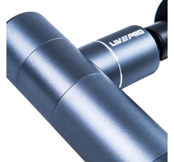 Перкусійний масажер LivePro MINI MASSAGE GUN сірий 13.7x9x4.6см LP8513