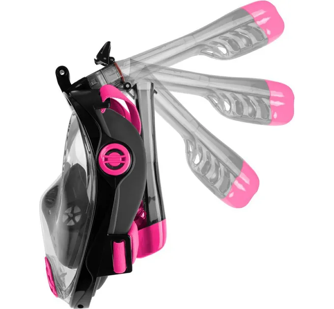 Повнолицьова маска Aqua Speed SPECTRA 2.0 9912 Чорний, Рожевий Уні S/M (247-19 S/M)