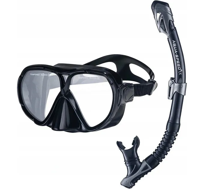 Набір маска та трубка Aqua Speed VANUA+BORNEO 5831 Чорний OSFM (5908217682352) Набір маска та трубка Aqua Speed VANUA+BORNEO 5831 Чорний OSFM (5908217682352)