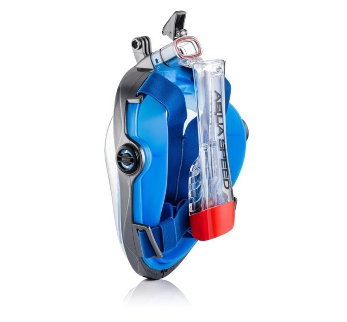 Повнолицева маска Aqua Speed SPECTRA 2.0 7073 синій, чорний Чол S/M (5908217670687)