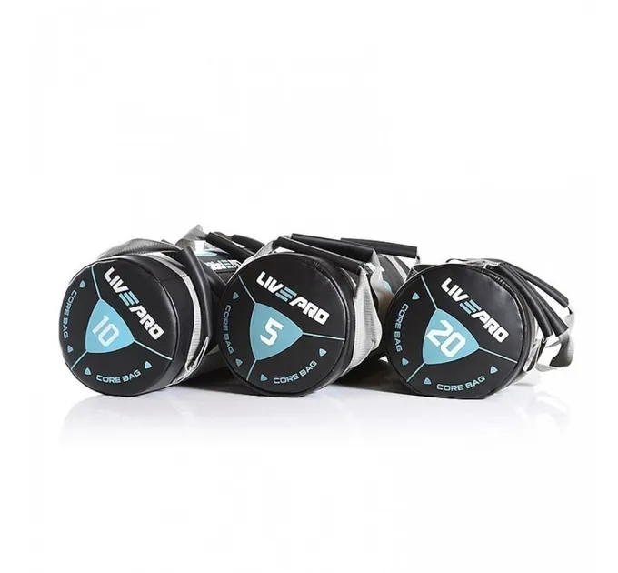 Мішок для кросфіту LivePro POWER BAG чорний, сірий 5кг LP8120-5