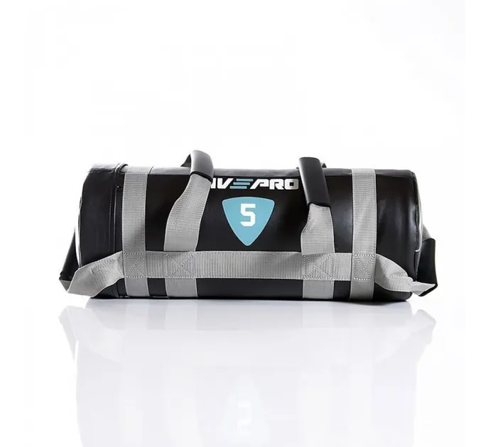 Мішок для кросфіту LivePro POWER BAG чорний, сірий 5кг LP8120-5