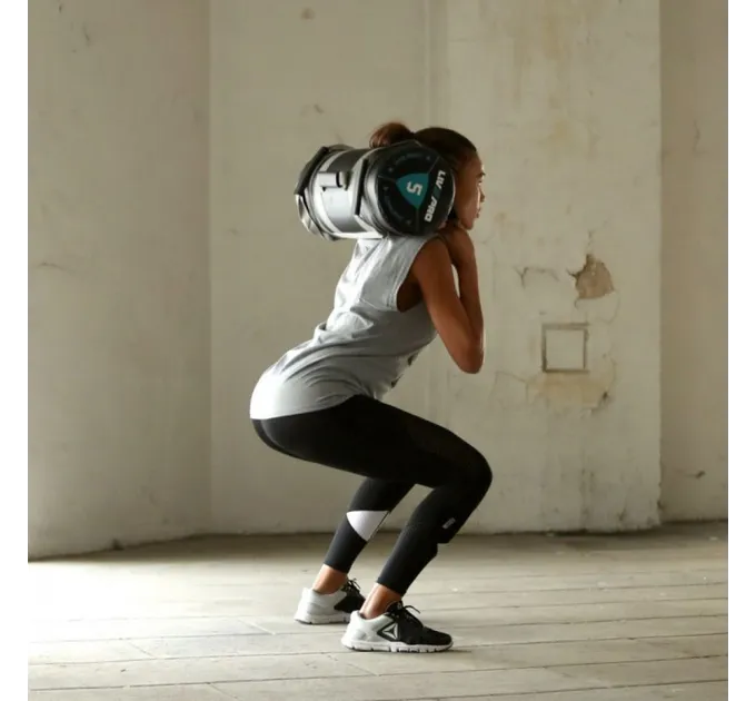 Мішок для кросфіту LivePro POWER BAG чорний, сірий 5кг LP8120-5