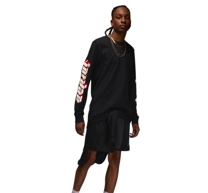 Чоловічий Лонгслів JORDAN M J BRAND LS GFX CREW Чорний S (7dFN5976-010 S)