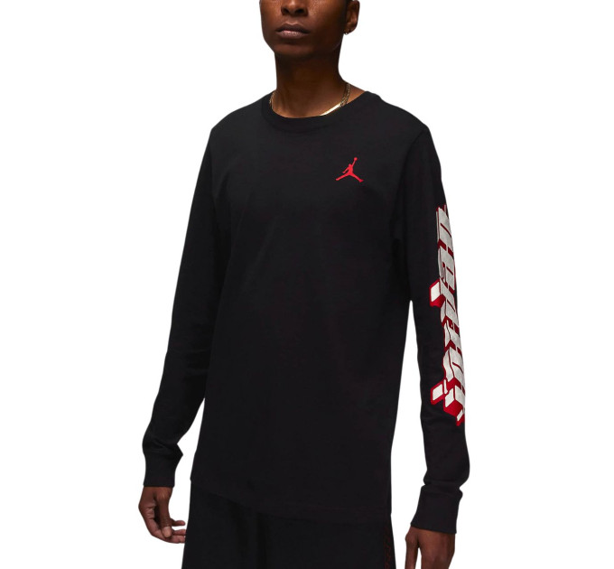 Чоловічий Лонгслів JORDAN M J BRAND LS GFX CREW Чорний XL (7dFN5976-010 XL)