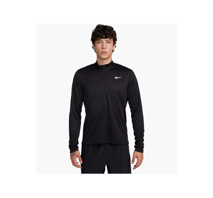 Чоловічий Лонгслів NIKE M NK DF PACER TOP HZ Чорний XL (7dFQ2494-010 XL)