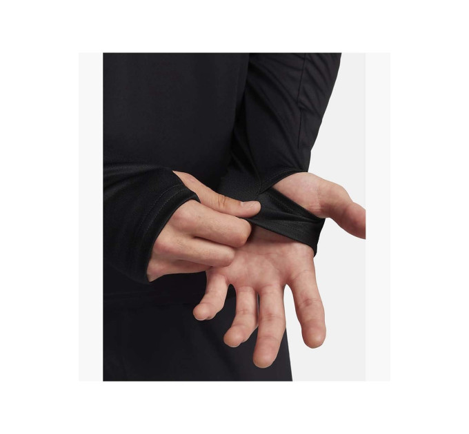 Чоловічий Лонгслів NIKE M NK DF PACER TOP HZ Чорний XL (7dFQ2494-010 XL)