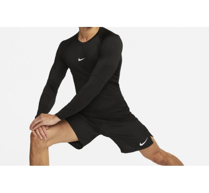 Чоловічий Лонгслів Nike DF TIGHT TOP LS Чорний L (7dFB7919-010 L)