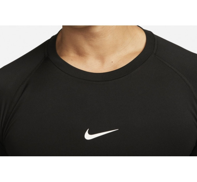 Чоловічий Лонгслів Nike DF TIGHT TOP LS Чорний L (7dFB7919-010 L)