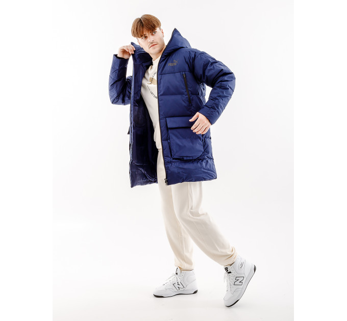 Чоловічий Куртка пуховик PUMA Protective Hooded Down Coat Синій M (7d67537806 M)