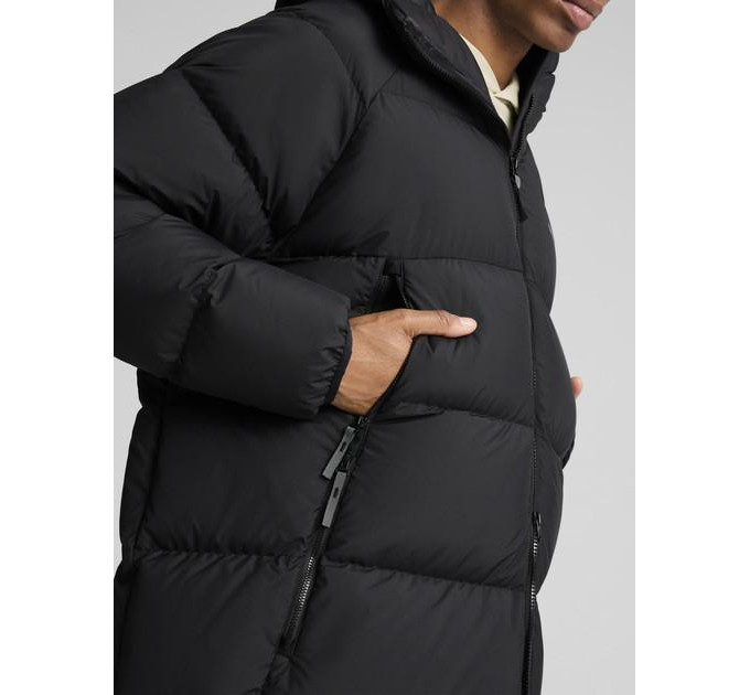 Чоловічий пуховик PUMA Long Hooded Down Coat Чорний M (7d62646701 M)