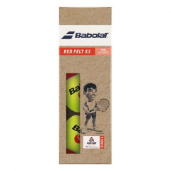 М'ячі для великого тенісу Babolat RED FELT paper pack 3 ball Жовтий (501108-113)