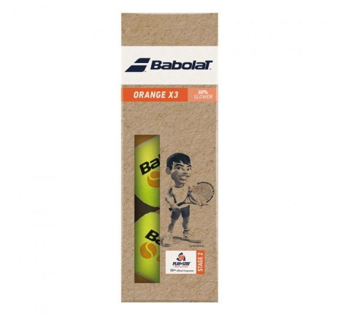 М'ячі для тенісу Babolat ORANGE paper pack 3 ball Жовтий (501107-113)