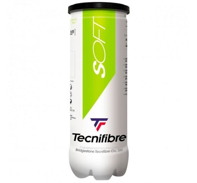 М'ячі для великого тенісу Tecnifibre Soft (75%) 3В 058063
