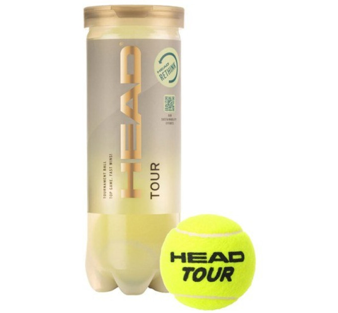 М'ячі для тенісу Head Tour 3 Ball new 570703