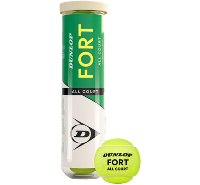 М'ячі для тенісу Dunlop Fort TS 4B пластик банка 601607