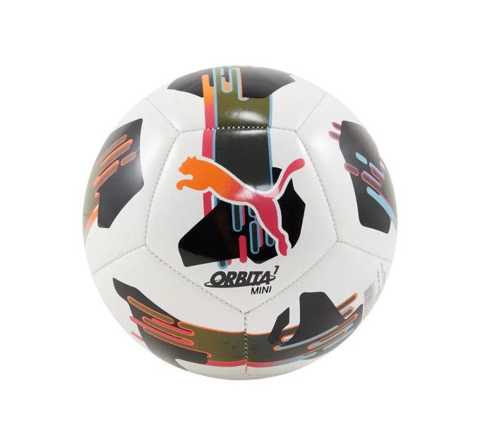 М'яч футбольний Puma Orbita 7 MS Mini білий, чорний, помаранчевий Уні 1 4067981495184 1