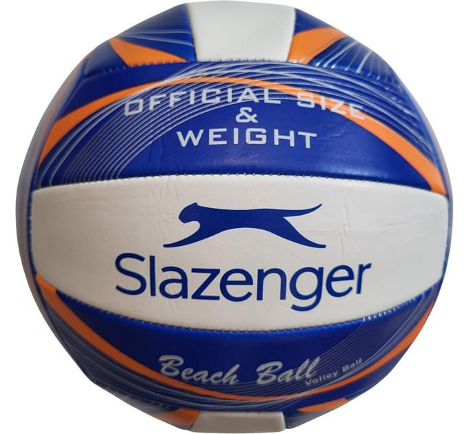 М'яч волейбольний Slazenger AC Beach volleyball blue/white/orange/silver size 4 307781 М'яч волейбольний Slazenger AC Beach volleyball blue/white/orange/silver size 4 307781