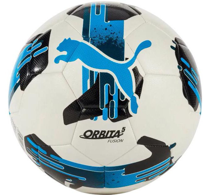 М'яч футбольний Puma Orbita 5 FUSION білий, чорний, синій Уні 5 084331-05