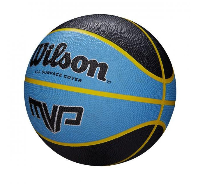 М'яч баскетбольний Wilson MVP 295 Size 7 Black/Blue (WTB9019XB07)