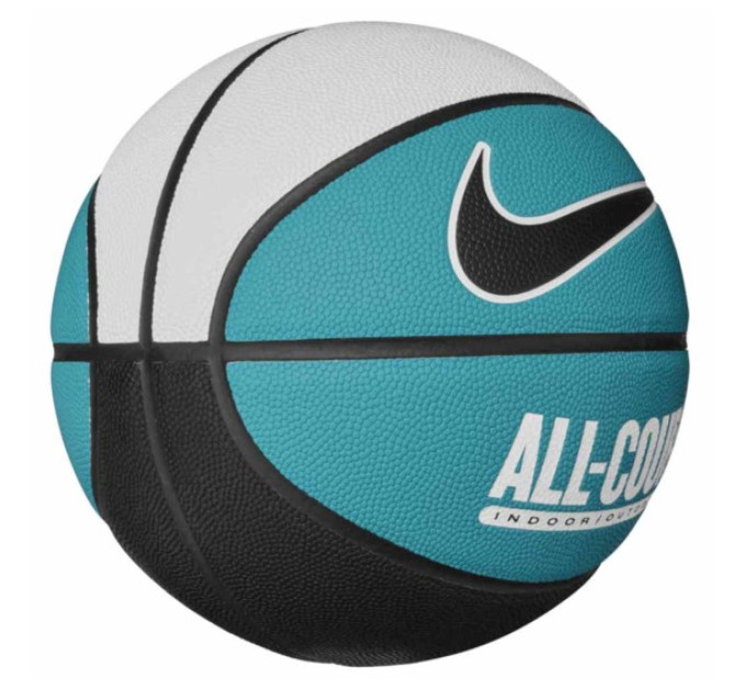 М'яч баскетбольний NIKE EVERYDAY ALL COURT 8P DEFLATED WHITE/TEAL NEBULA/BLACK/BLACK 07 (N.100.4369.110.07 7)
