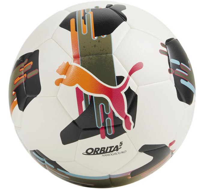 М'яч футбольний Puma Orbita 5 TB Hardground білий, чорний, рожевий Уні 5 084329-01