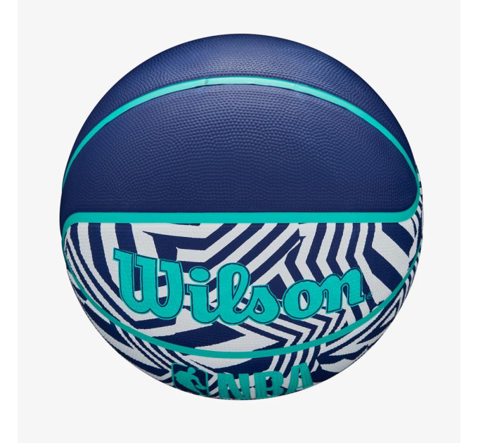 М'яч баскетбольний Wilson NBA DRV PLUS DAZZLE CAMO BSKT INDIGO size 6 (WZ3016102XB6 6)