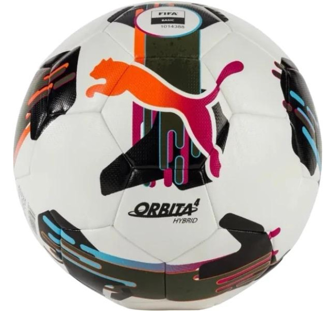 М'яч футбольний Puma Orbita 4 HYB (FIFA Basic) білий, чорний Уні 5 084326-01
