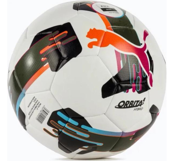 М'яч футбольний Puma Orbita 4 HYB (FIFA Basic) білий, чорний Уні 5 084326-01